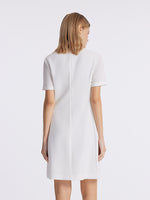 Triacetate Square Neck Double-Breasted Women Mini Dress GOELIA
