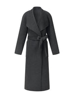 100% Wool Windproof Convertible Collar Women Wrap Overcoat GOELIA
