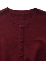 Tencel Blend Puff Long Sleeve Women Knit Top GOELIA