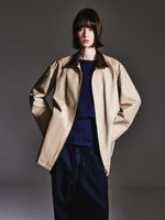 Loose Fit H-Line Zip-Up Unisex Mid-length Jacket GOELIA