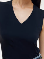 Two-pack (Black & White) Modal V-Neck Women Tank Top GOELIA