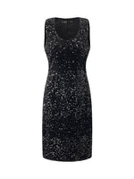 Velvet Sequins Women Mini Vest Dress GOELIA