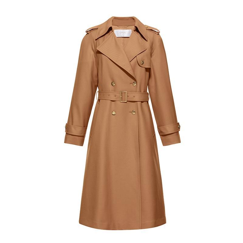 Worsted Wool Trench Coat GOELIA