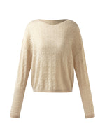 Beige Cashmere Sequins Women Sweater GOELIA
