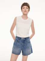 100% Cotton Denim A-Line Women Shorts GOELIA