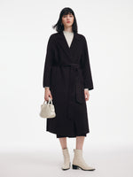 [Preview] Alpaca Wool Blend Double-Faced Women Wrap Overcoat GOELIA