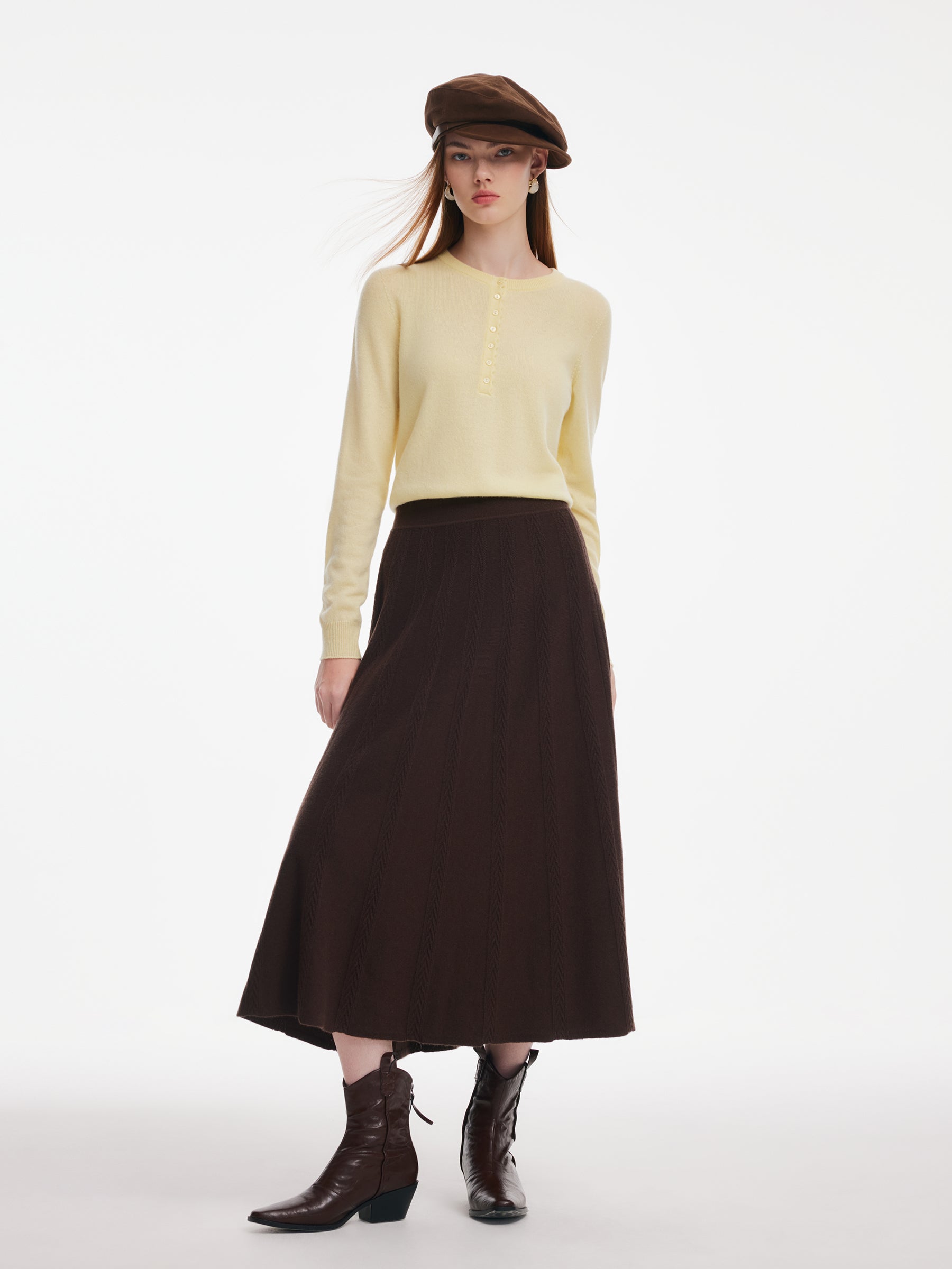 100% Cashmere Seamless Women Sweater GOELIA