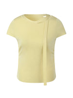 Triacetate Lyocell Blend Women Ribbon Knit Top GOELIA