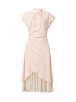 Jacquard Patchwork Women Qipao Maxi Dress GOELIA