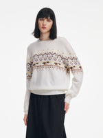 [Preview] Wool Blend Sheep Fair Isle Unisex Sweater GOELIA
