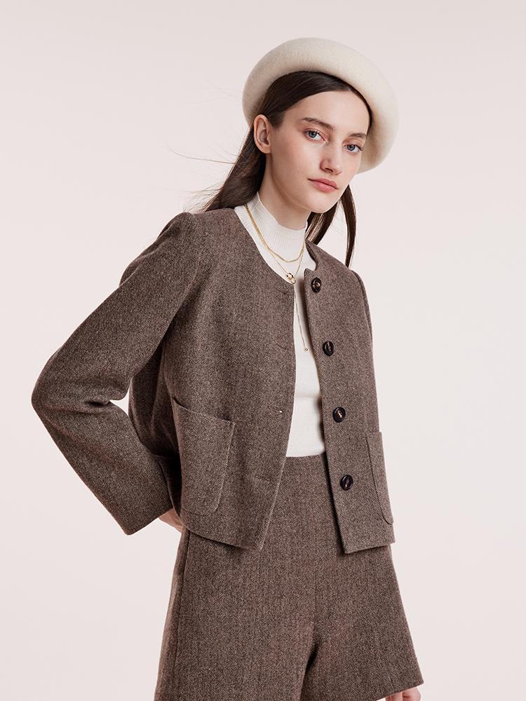 Washable Wool Short Coat GOELIA