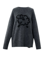 [Preview] Wool Blend Sheep Jacquard Women Sweater GOELIA