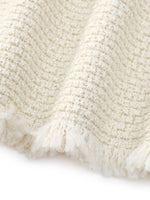 Wool Blend Tweed Fringe Hem Women Mini Skirt GOELIA