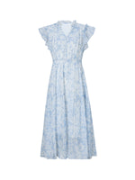 10MM Mulberry Silk Floral Print Women Maxi Dress GOELIA