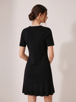 Beaded Round Neck Women Mini Dress GOELIA