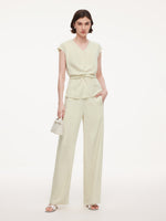 100% Acetate Straight Leg Women Pants GOELIA