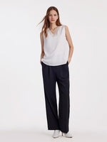 White Acetate V-Neck Tank Top GOELIA