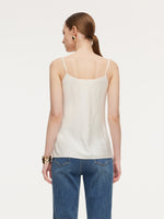 22MM Mulberry Silk Cowl Neck Women Camisole With Scrunchie GOELIA