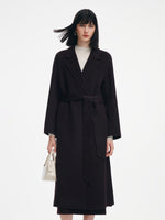 [Preview] Alpaca Wool Blend Double-Faced Women Wrap Overcoat GOELIA