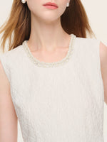 Jacquard Sleeveless Women Mini Dress GOELIA