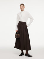[Preview] A-Line Side Slit Women Pleated Skirt GOELIA