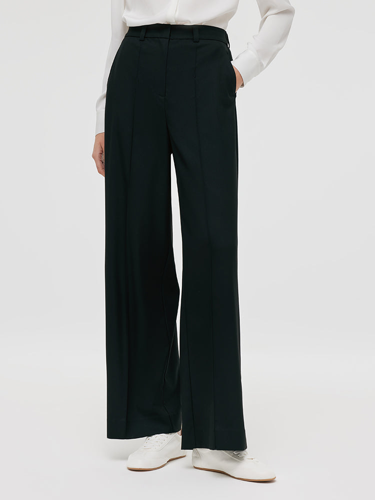 Wide-Leg Straight Women Pants GOELIA