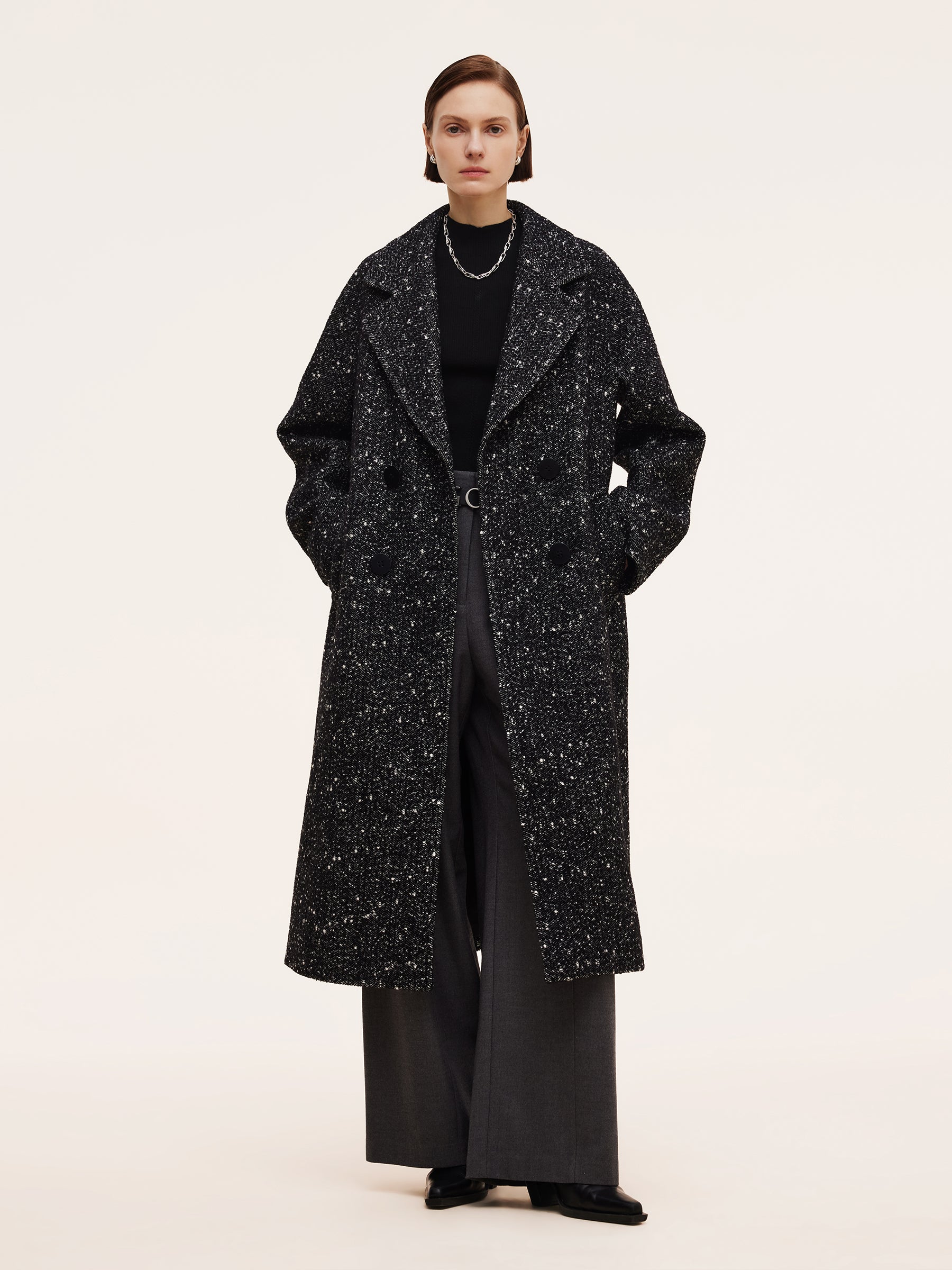 [Preview] Wool Blend Women Oversized Coat GOELIA