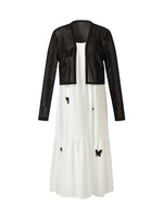 Acetate 3D Butterfly Maxi Dress And Cardigan Two-Piece Set GOELIA