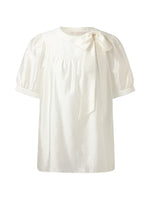 Tencel Blend Women Puff-sleeved Blouse GOELIA