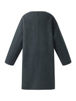100% Wool Round Neck Women Coat GOELIA