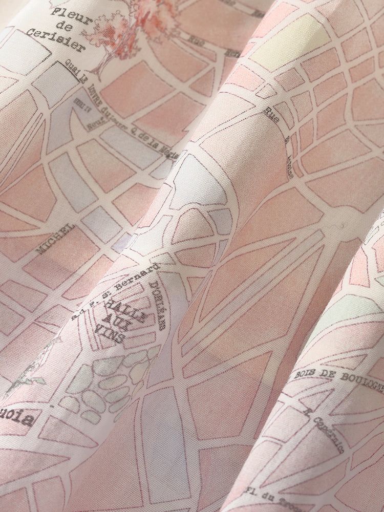 Map Printed Women Half Skirt GOELIA