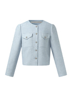 Acetate Blend Sequins Women Crop Jacket GOELIA