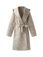 100% Wool Reversible Hooded Women Overcoat GOELIA
