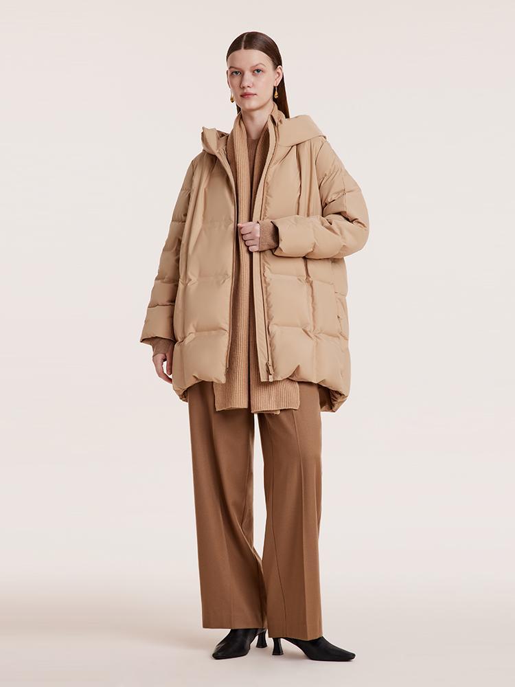 Cocoon Shape Oversized Mid-Length Goose Down Garment GOELIA