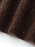 Mohair Wool Blend Sequins Women Sweater GOELIA