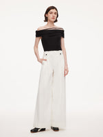 Lyocell Blend Off Shoulder Women Knit Top GOELIA