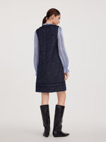 Tweed Faux Two-Piece Women Mini Dress GOELIA