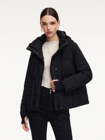 Cocoon Waterproof And Windproof Hooded Goose Down Jacket GOELIA