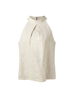 100% Linen Women Halter Tank Top GOELIA