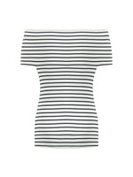 Off Shoulder Striped Slim Top GOELIA
