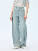 100% Cotton Denim Women Curved Jeans GOELIA