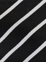 14MM Mulberry Silk Black And White Stripe Women Scarf GOELIA