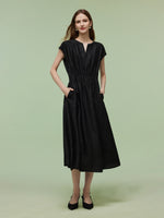 18MM Xiang Yun Silk Women Elastic Waist Maxi Dress GOELIA