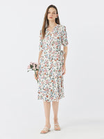 19匁シルクVネックラップレースアップセミロングワンピース – GOELIA