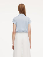 [Preview] 22MM Mulberry Silk Women Shirt With Silk Scarf GOELIA