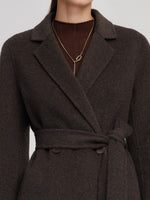 Camel Hair Wool Blend Women Wrap Overcoat GOELIA