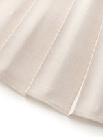 Pleated Sleeveless Mini Dress And Shirt Two-Piece Set With Ribbon GOELIA