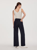 Cotton Denim Fleece Lined Straight Leg Women Jeans GOELIA