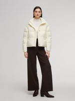 Lightweight Drawstring Hem Hooded Goose Down Jacket GOELIA