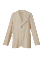 100% Linen Loose Fit X-Line Unisex Blazer GOELIA
